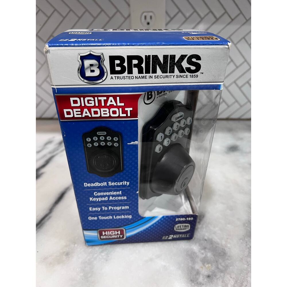 Brinks Digital Deadbolt Tuscan Bronze Keypad Lock 2780150 Exterior Keyless Entry